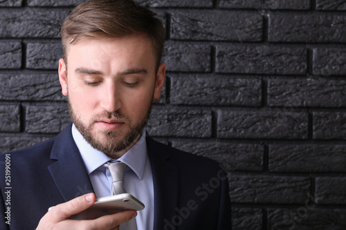 Portrait of handsome man wi...