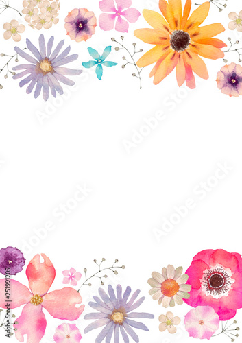 春 夏 花 背景 フレーム 水彩 イラスト Stock Illustration Adobe Stock 春 夏 花 背景 フレーム 水彩 イラスト Stock Illustration Adobe Stock