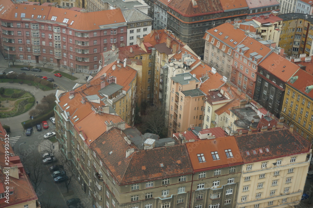 Fototapeta premium View of the town from above