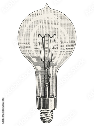 Round Light bulb vector illustration