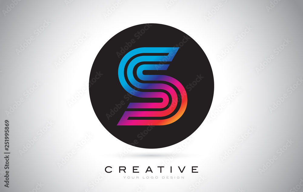 S Blue Purple Letter Logo Design. Colorful Modern S Icon Vector Illustration. S Blue Purple Letter Logo Design. Colorful Modern S Icon Vector Illustration.