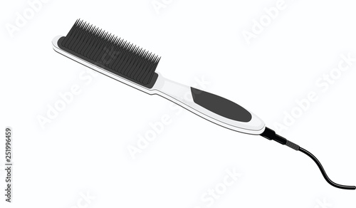 Electric Toothbrush, realistic - isolated on white background - vector.