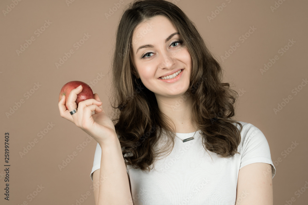 girl with an apple girl with an apple