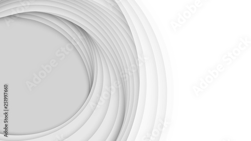 Vector 3D abstract background with paper cut shapes. White carving art. Paper craft landscape with gradient fade colors. Minimalistic design layout for business presentations, flyers, posters.