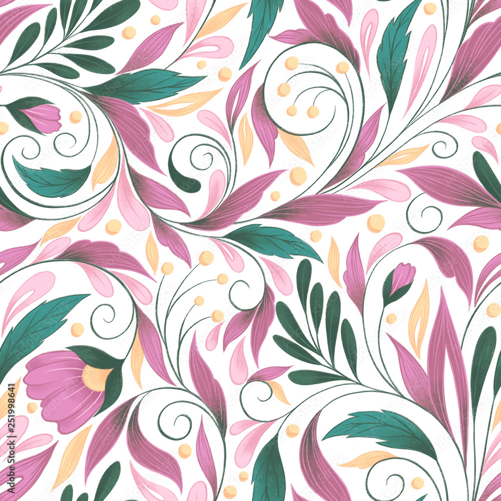 seamless floral pattern with flowers seamless floral pattern with flowers