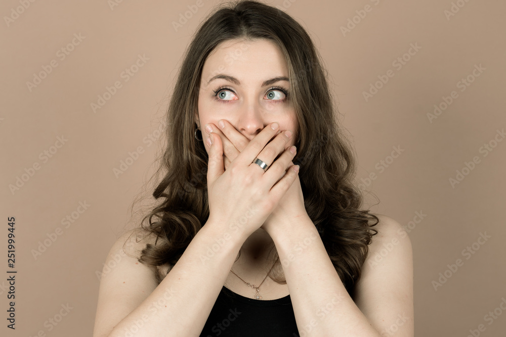 Girl with emotions sad anger mad scream Girl with emotions sad anger mad scream