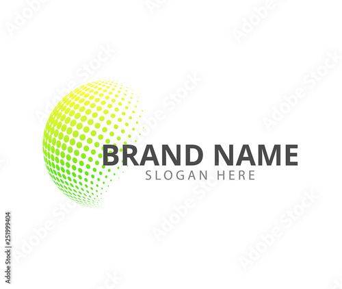 Halftone Dot Globe Logo
