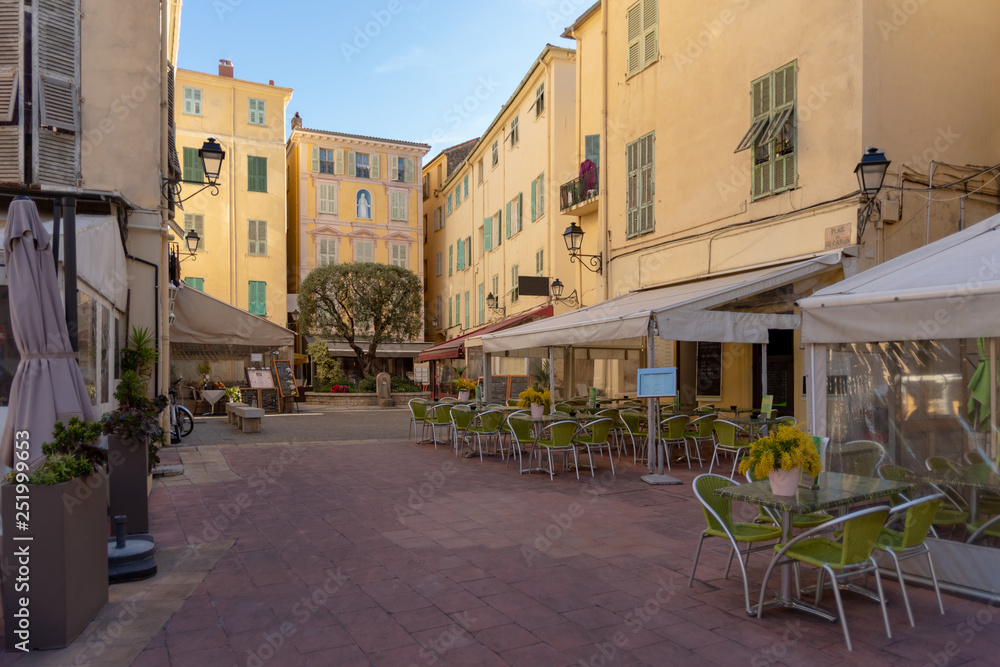 Street view of Menton, France