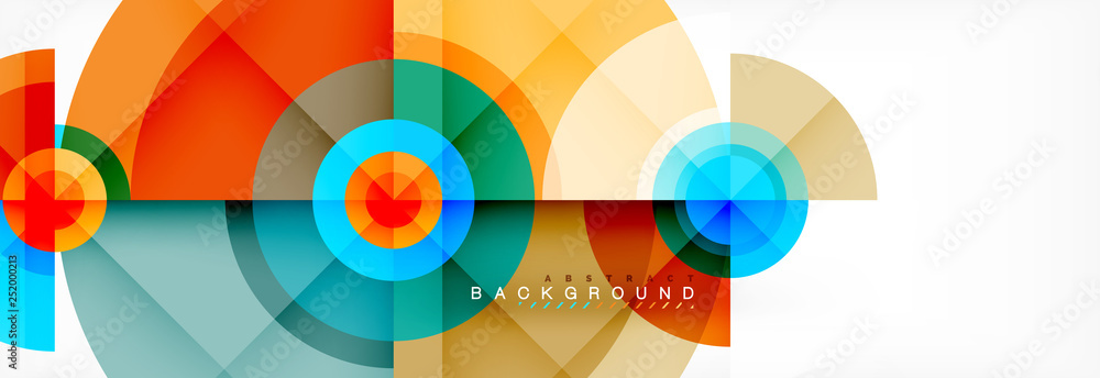 Round circles and triangles abstract background Round circles and triangles abstract background