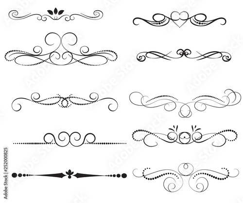 Set of decorative florish dividers, borders