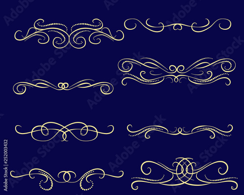 Set of decorative florish dividers, borders