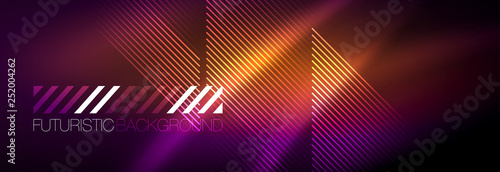 Shiny glowing lights neon color design background