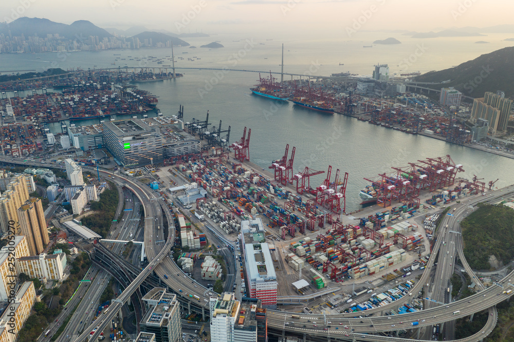 Cargo terminal in Hong Kong