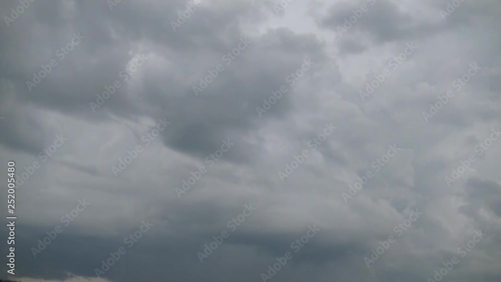 Dark storm clouds across the sky, time lapses