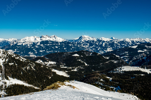 Winter Panorama in den österreichischen Bergen