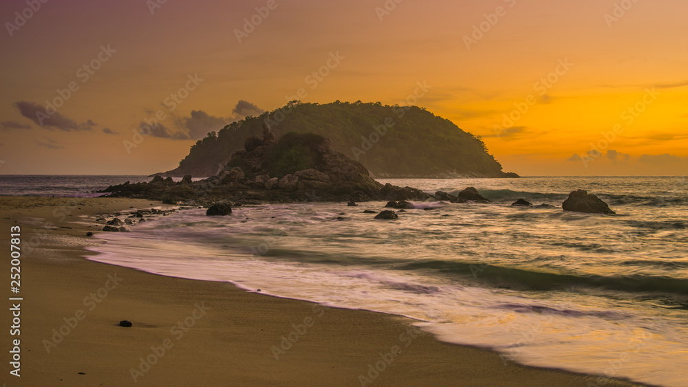 Yanui Beach in Sunset, Phuket Thailand Yanui Beach in Sunset, Phuket Thailand