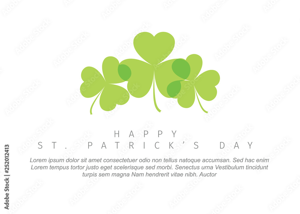 Fototapeta premium St. Patrick's Day greeting card template