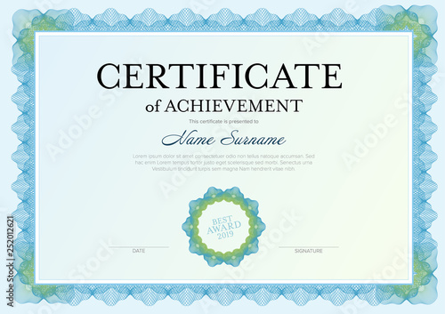 Modern certificate template