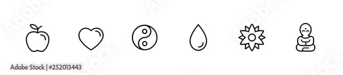 Yoga und Gesundheit - Symbole