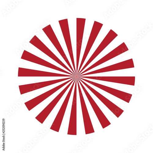 Sunburst background vector red and white stripes.