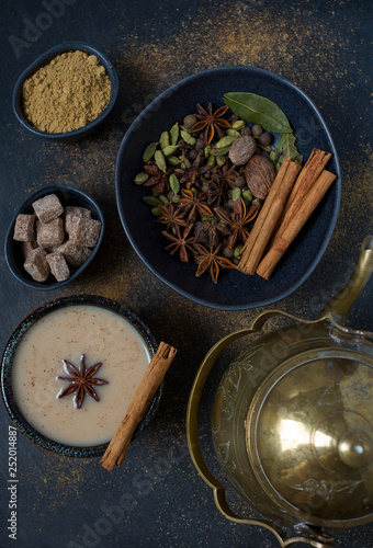 masala tea with different spices