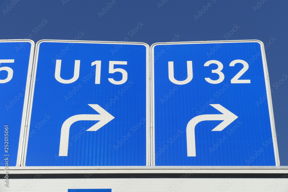 Verkehrsschilder Bedarsumleitung rechts Verkehrsschilder Bedarsumleitung rechts