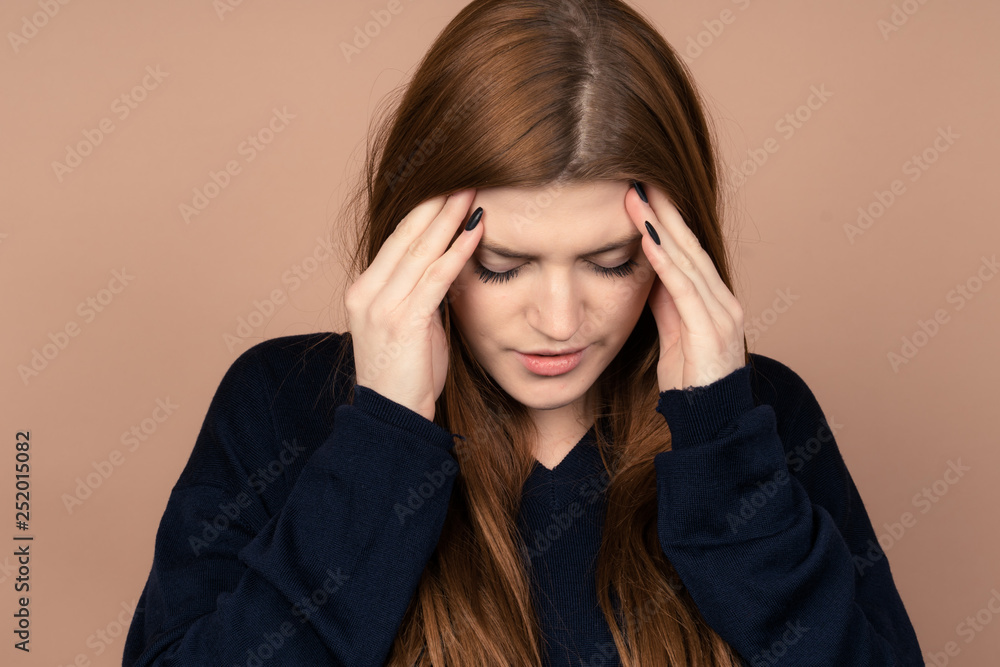 Girl with emotions sad anger mad scream Girl with emotions sad anger mad scream