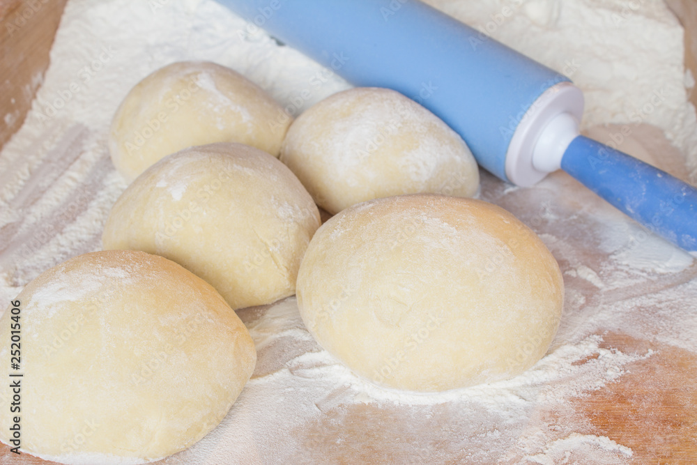 Dough and umka for cooking according to an old recipe. Dough and umka for cooking according to an old recipe.