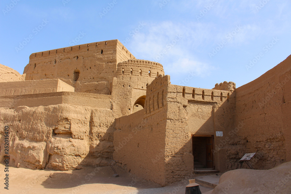 Narin Castle in the town of Meybod, Iran. Narin Castle is a mud-brick fort in the town of Meybod, Iran. This building dating back to the period before the advent of Islam to Iran