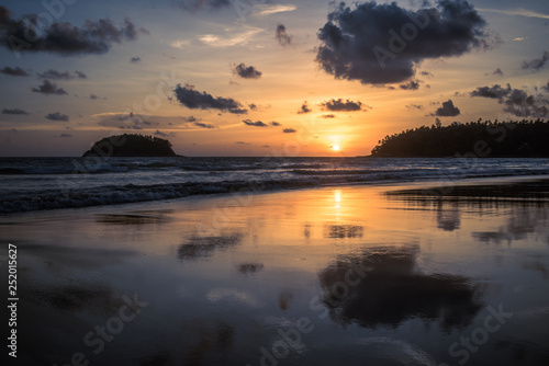 Kata Beach in Sunset  Phuket Thailand