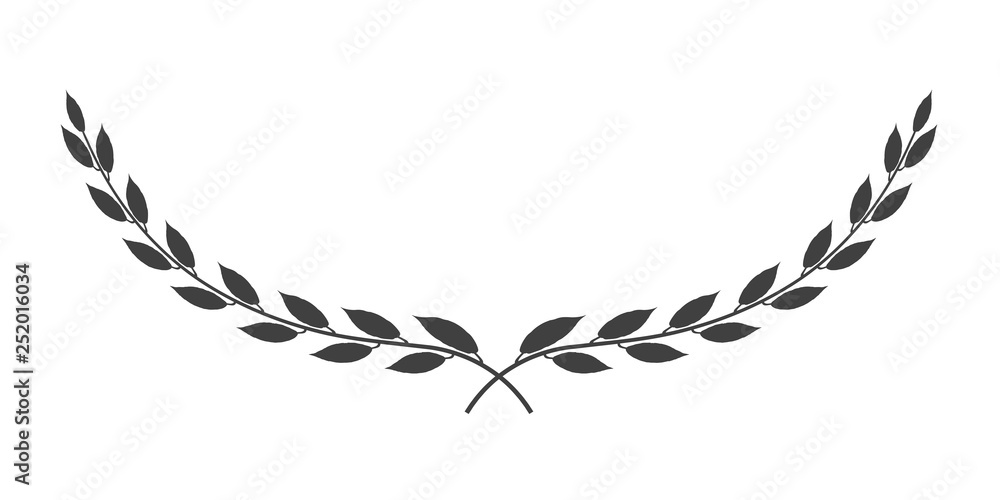 Vector laurel wreath icon isolated on white background Vector laurel wreath icon isolated on white background