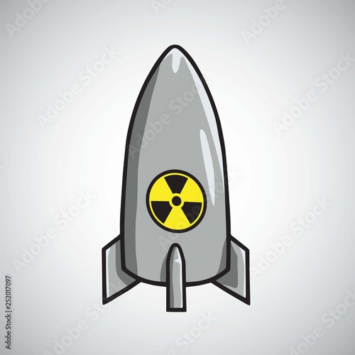 Atomic Nuclear Bomb Vector Illustration