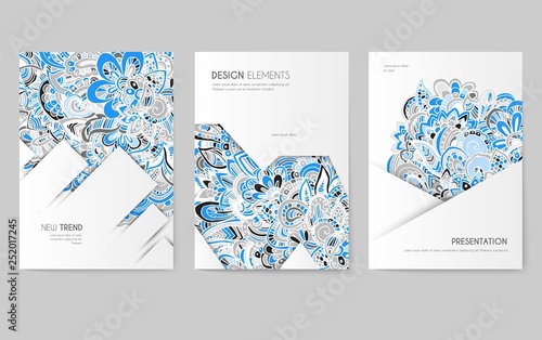 Abstract vector brochure cards set. Print art template of flyear, magazines, posters, book cover, banners. Colorful design invitation concept  background. Layout ornament illustrations modern page