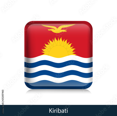 Free Download Flag of Kiribati - Square glossy badge - GFXLoad