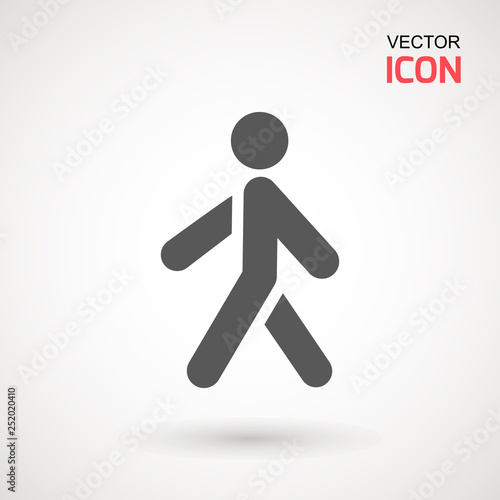 Man walk icon . Walking man vector icon. People walk sign illustration. pedestrian vector sign symbol on white background.