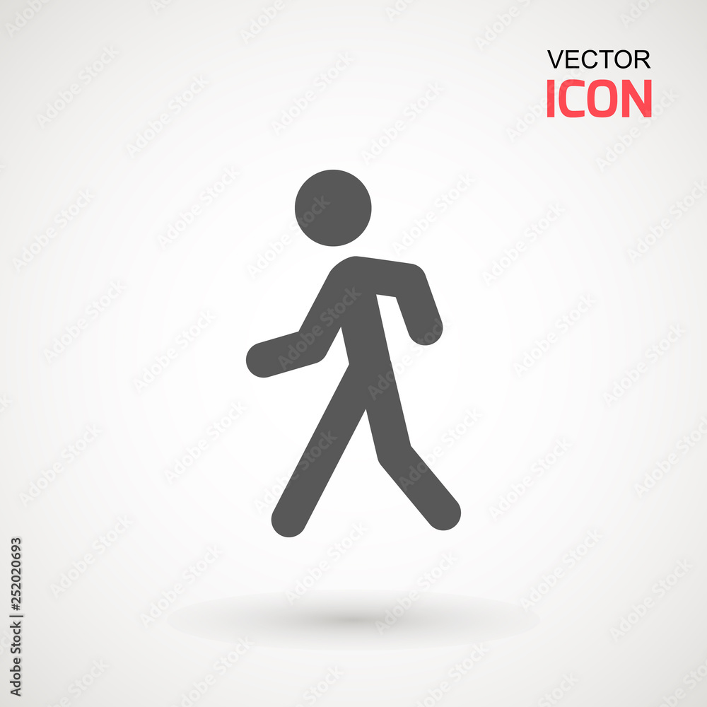 Man walk icon . Walking man vector icon. People walk sign illustration. pedestrian vector sign symbol on white background. Man walk icon . Walking man vector icon. People walk sign illustration. pedestrian vector sign symbol on white background.
