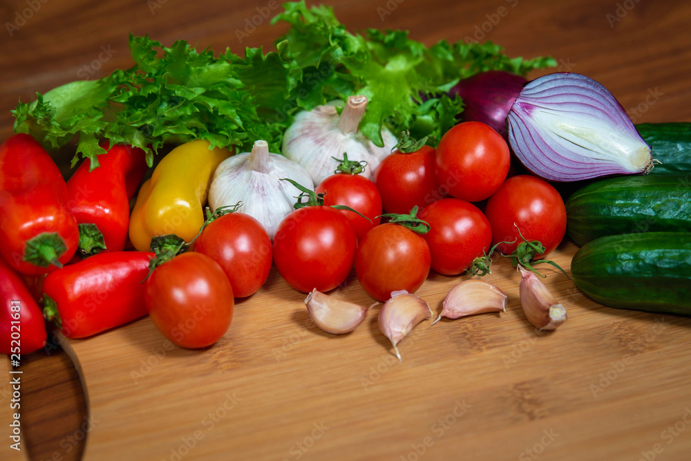 Vegetables on the cutting Board Vegetables on the cutting Board