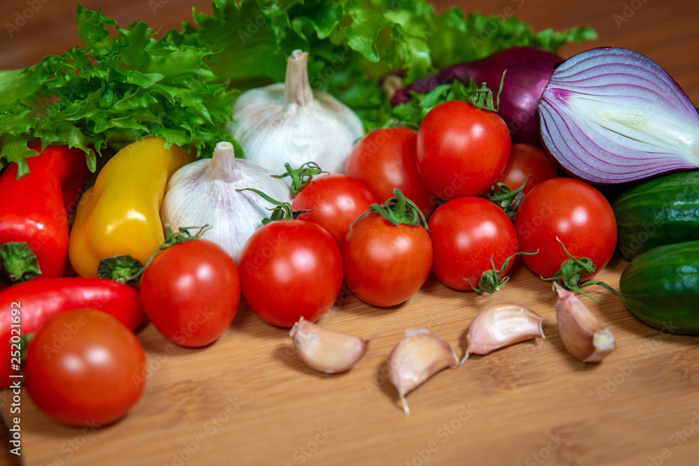 Vegetables on the cutting Board Vegetables on the cutting Board