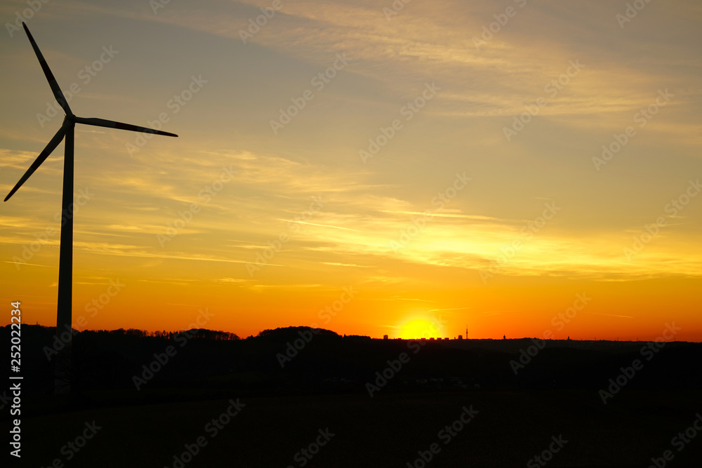 Sonnenuntergang über Velbert