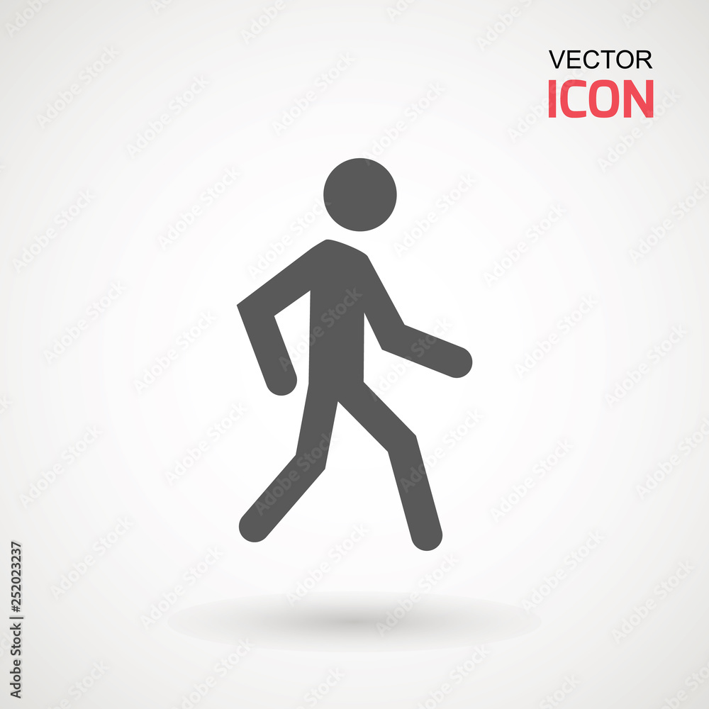 Man walk icon . Walking man vector icon. People walk sign illustration. pedestrian vector sign symbol on white background. Man walk icon . Walking man vector icon. People walk sign illustration. pedestrian vector sign symbol on white background.