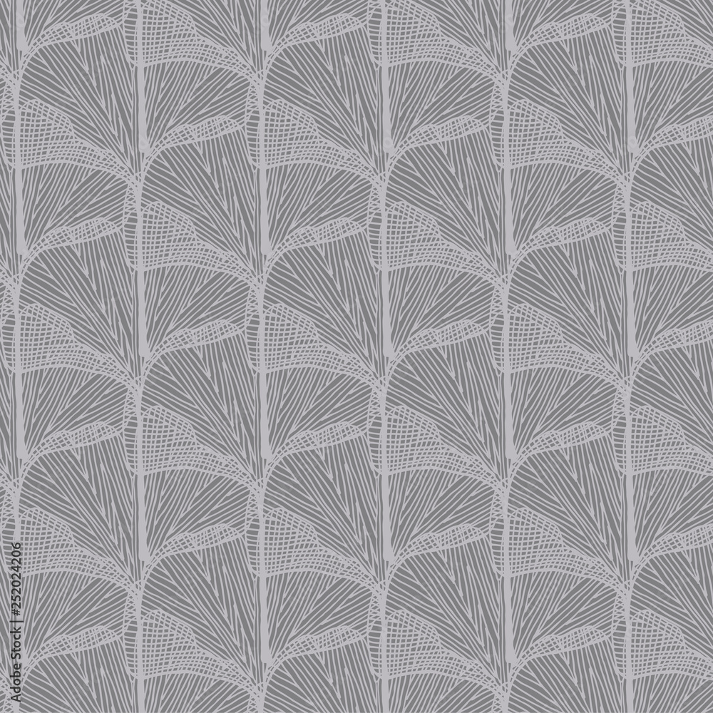 Ginkgo gray vector pattern overlap Ginkgo gray vector pattern overlap