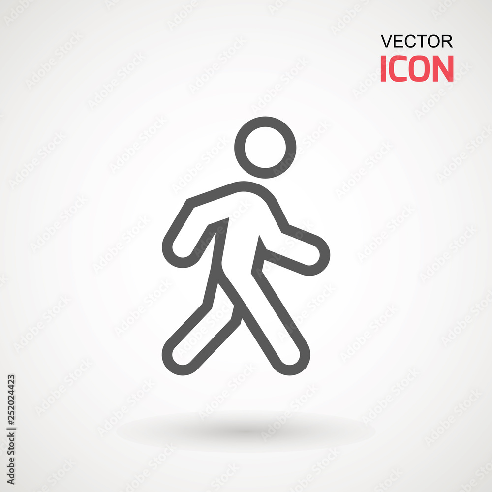 Man walk icon . Walking man vector icon. People walk sign illustration. pedestrian vector sign symbol on white background. Man walk icon . Walking man vector icon. People walk sign illustration. pedestrian vector sign symbol on white background.