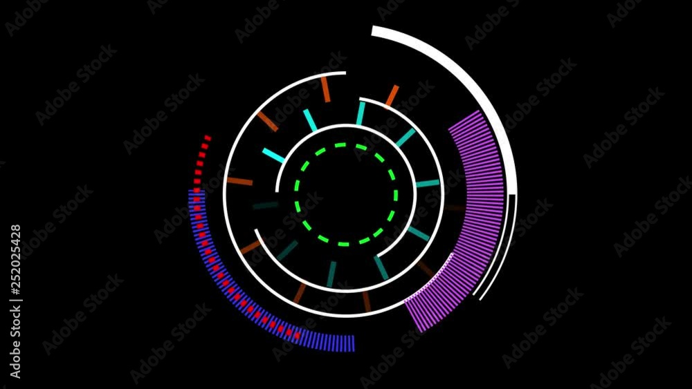 Animated circular HUD interface Animated circular HUD interface