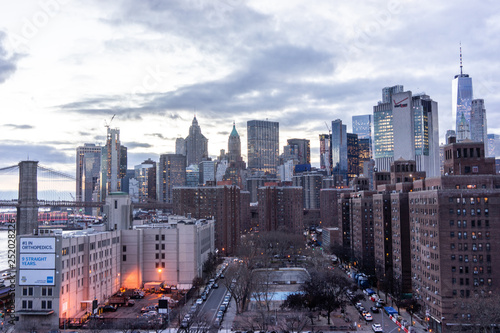 New York City panorama skyline at sunrise