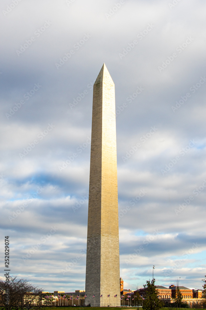 Washington Monument, an obelisk on the National Mall in Washington, D.C. U.S.