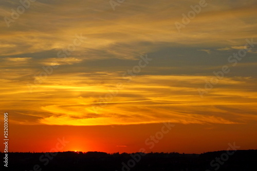 sunset in the mountains