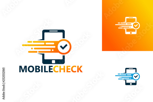 Mobile Check Logo Template Design Vector, Emblem, Design Concept, Creative Symbol, Icon