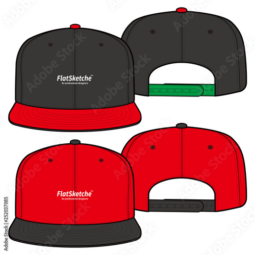 SNAPBACK Cap Fashion flat vector mockup design