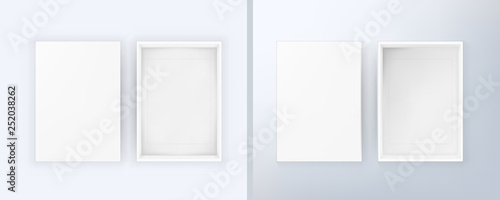 Open Blank White Box With Soft And Side Light