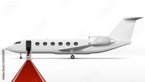 Businessman Boarding In Executive Airliner Corporate Jet